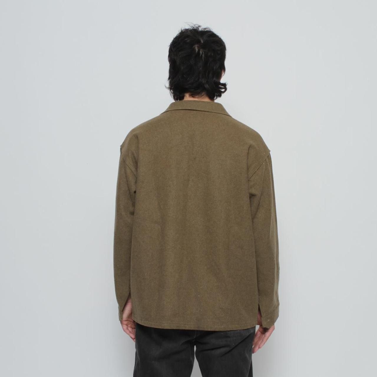 Vintage GREEN HEAVY WOOL BUTTONUP SHIRT WITH ITALSIDER GRAPHIC Size US XL / EU 56 / 4 - 4 Thumbnail