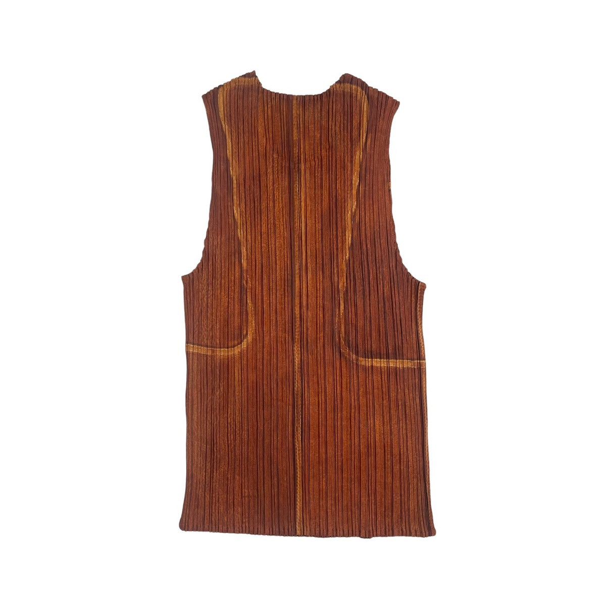image of Homme Plisse Issey Miyake x Issey Miyake Pleats Please Knight Armour Silhouette in Brown (Size Medi