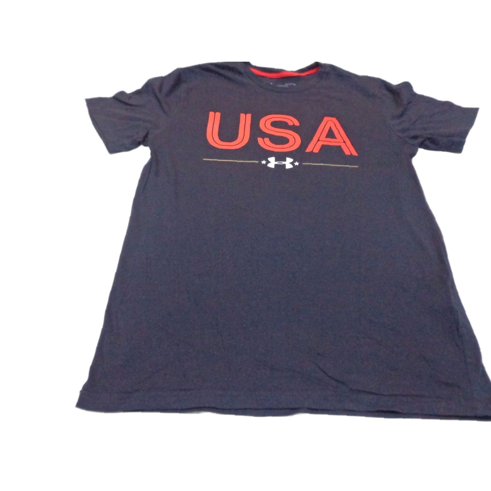Under Armour Under Armour USA Letters Tee T-Shirt Mens Size Small Loose Heat Gear Blue Size US S / EU 44-46 / 1 - 1 Thumbnail
