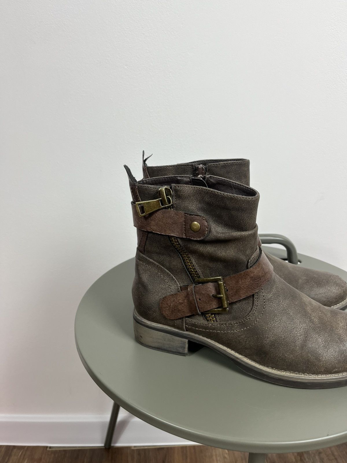 Other Avant Garde Brown Faux Leather Boots Buckle EU 37 Size US 7 / IT 37 - 2 Thumbnail