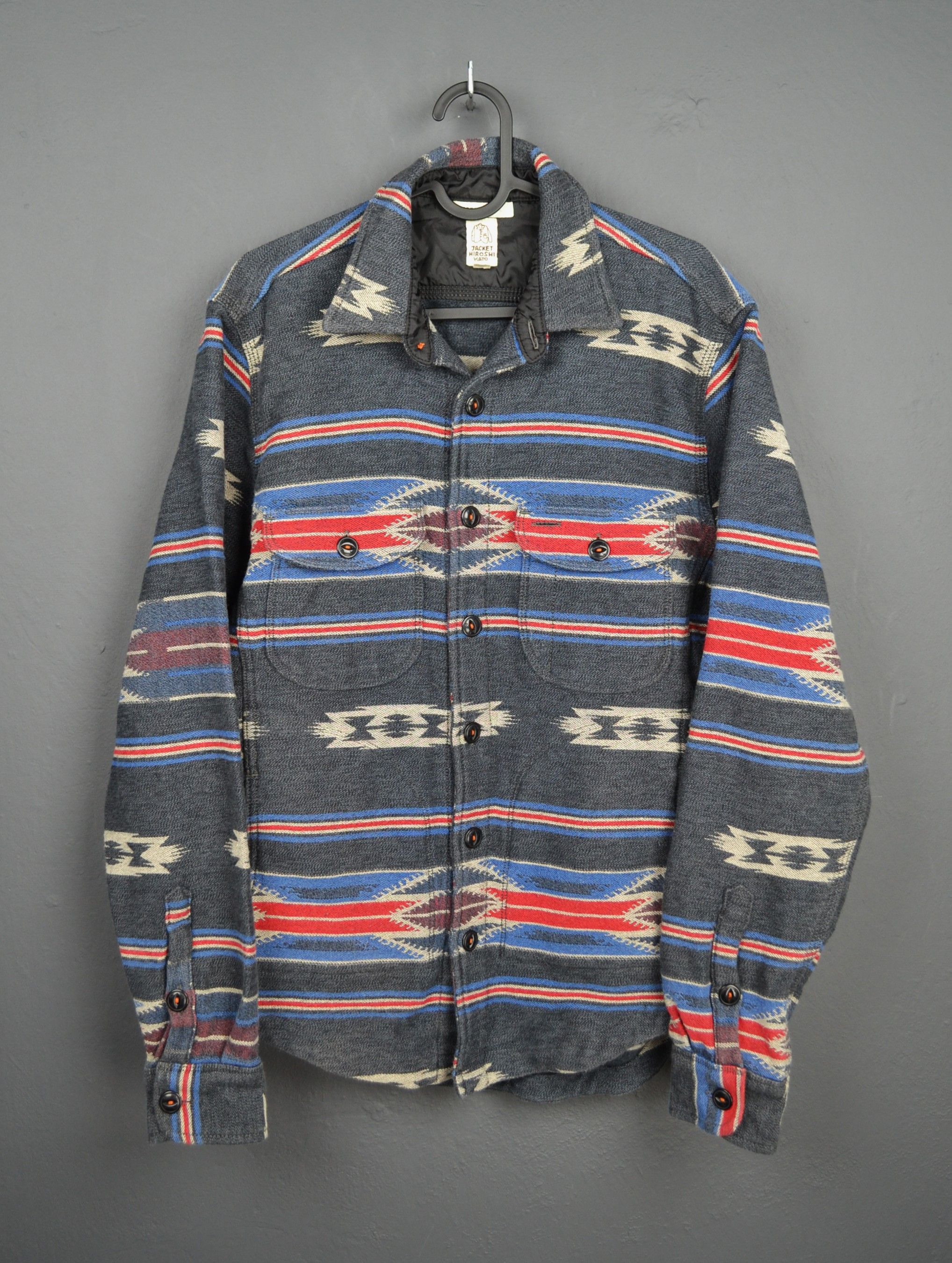 Hiroshi Kato Hiroshi Kato The Anvil Tribal Brushed Shirt Jacket Made USA Size US S / EU 44-46 / 1 - 1 Thumbnail