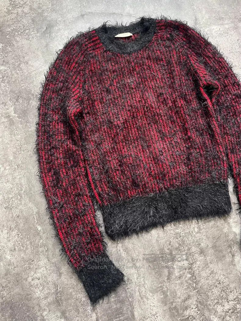 Saint Laurent Paris Saint Laurent Paris Black and Red Mohair Wool Sweater Size US S / EU 44-46 / 1 - 2 Thumbnail