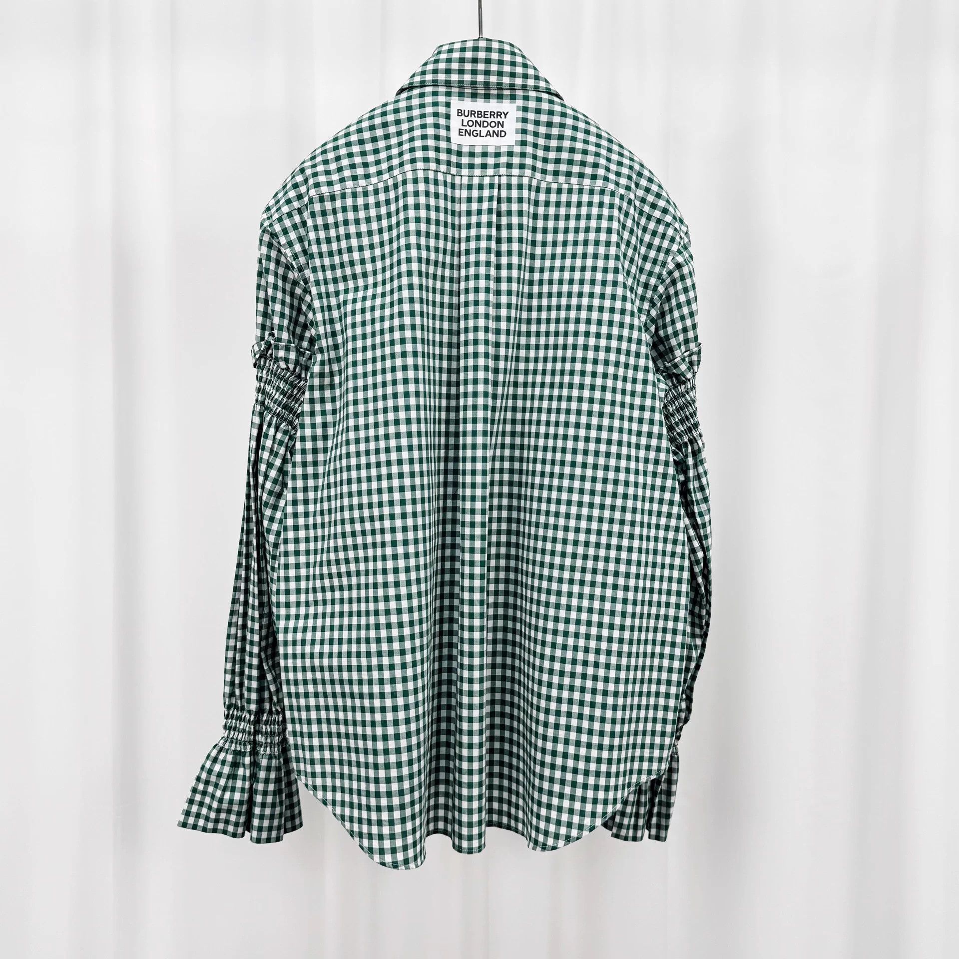 Burberry Burberry Check Logo Puff Sleeve Shirt UK6 99NWT Size XS / US 0-2 / IT 36-38 - 2 Thumbnail