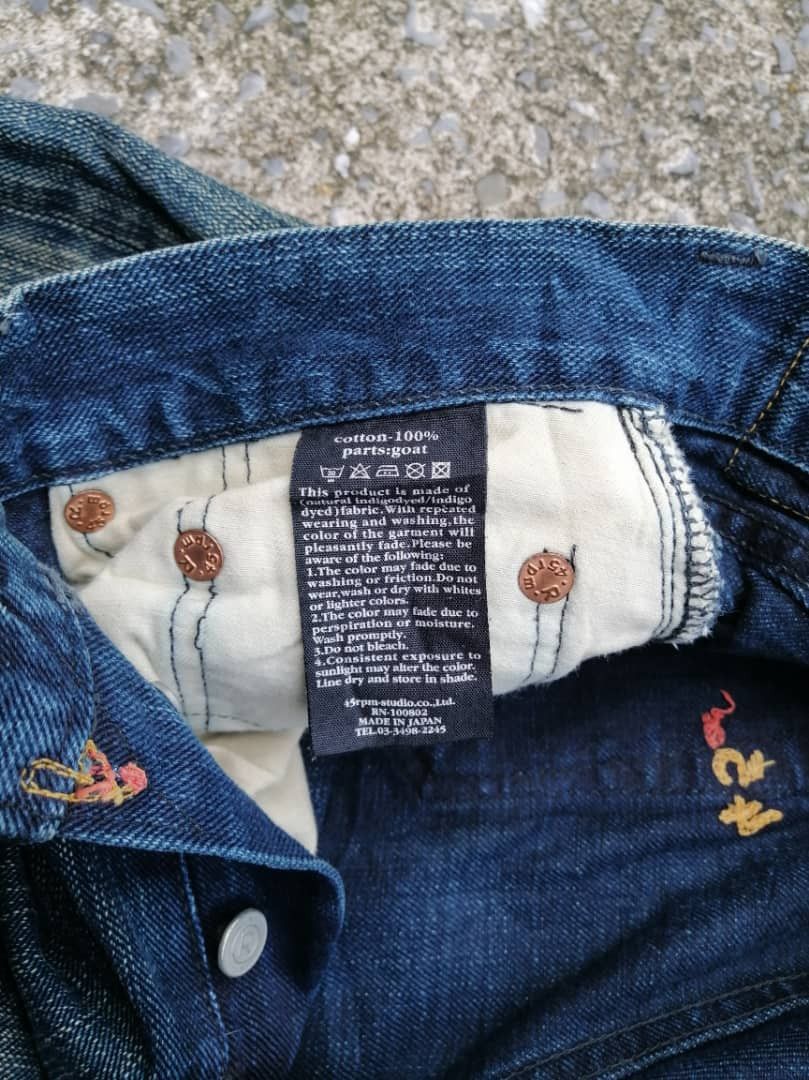 45rpm 45rpm Made In Japan Straight Cut Denim Jeans Size US 29 - 8 Thumbnail