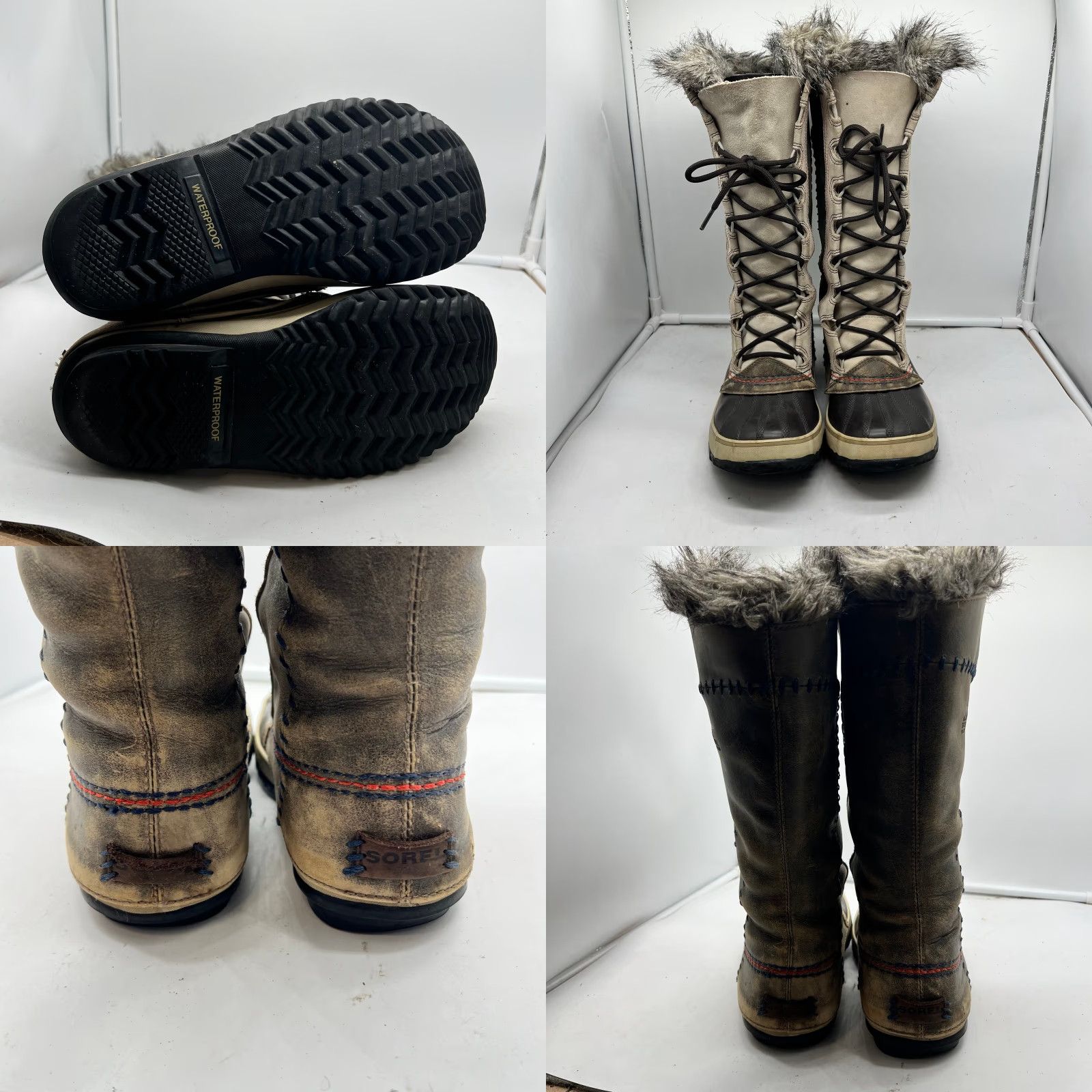 SOREL Sorel Snow Boots Womens 7 Cate the Great Winter NL1927 Fur Trim Waterproof Brown Womens Size 7 Shoes Boots Size US 7 / IT 37 - 8 Thumbnail