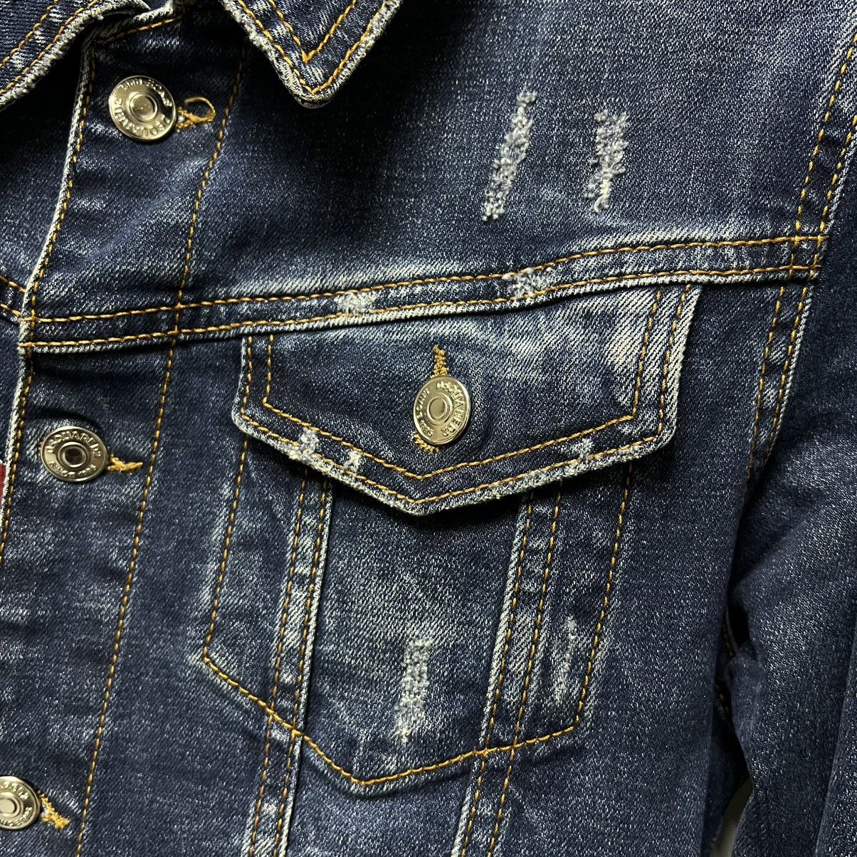 Dsquared2 Dsquared2 Women's Distressed Denim Jacket Size S Size S / US 4 / IT 40 - 8 Thumbnail