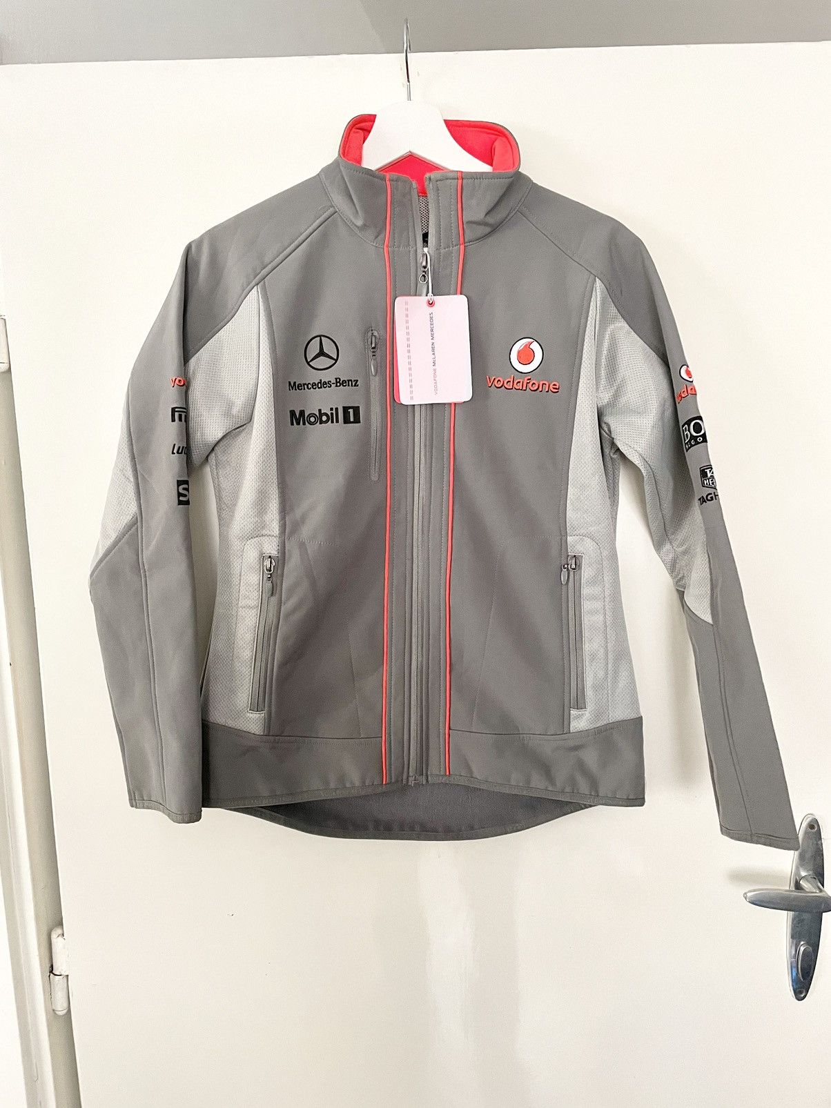 image of Formula Uno x Mercedes Benz Formula 1 Mercedes Mclaren Vodafone Jacket in Grey, Women's (Size Small