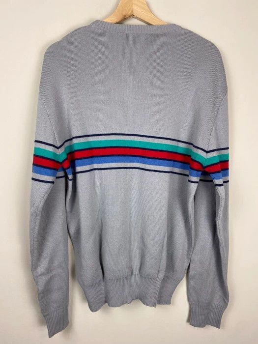 Band Tees Vintage 1980s Striped Band Knit Sweater Size US XL / EU 56 / 4 - 2 Thumbnail
