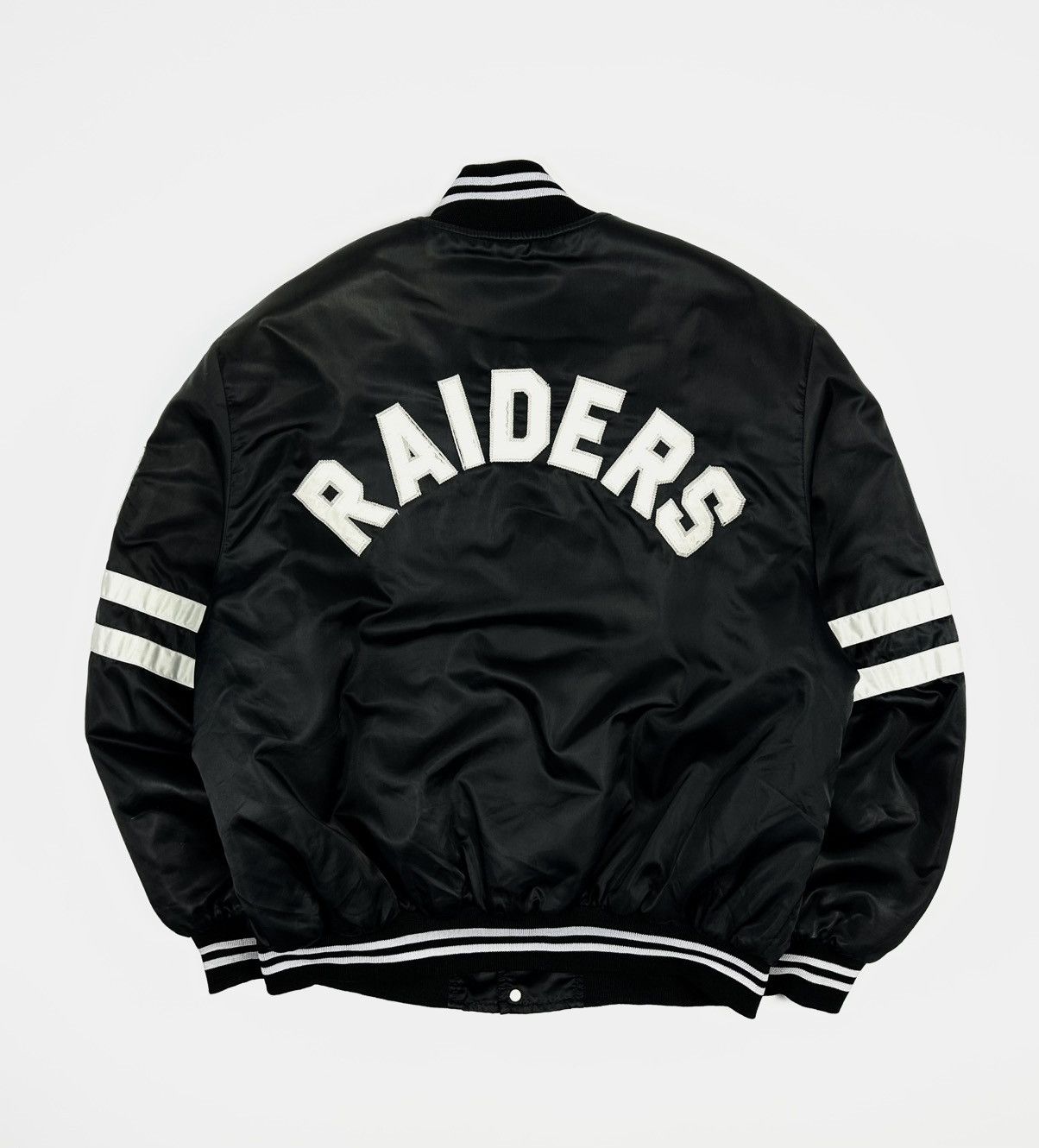 NFL Vintage Raiders Varsity NFL 90s Bomber Jacket Size US XL / EU 56 / 4 - 2 Thumbnail