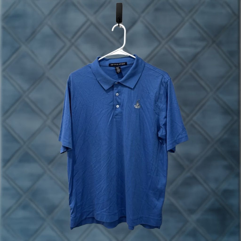 Vintage Devon & Jones Golf Polo Men's Blue Size S Performance Button Collared Merion Cricket Club Size US S / EU 44-46 / 1 - 1 Thumbnail