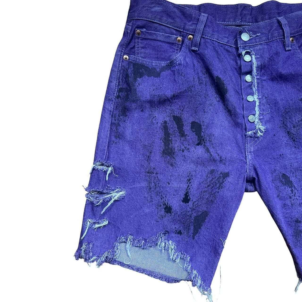 Levi's ASTROBOI* Levis Purple & Black Snake Print Denim Shorts _ 34 Size US 34 / EU 50 - 2 Thumbnail