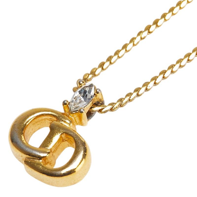 Dior Dior Dior CD Logo Stone Necklace Metal Necklace DUTY FREE for USA Size ONE SIZE - 1 Thumbnail