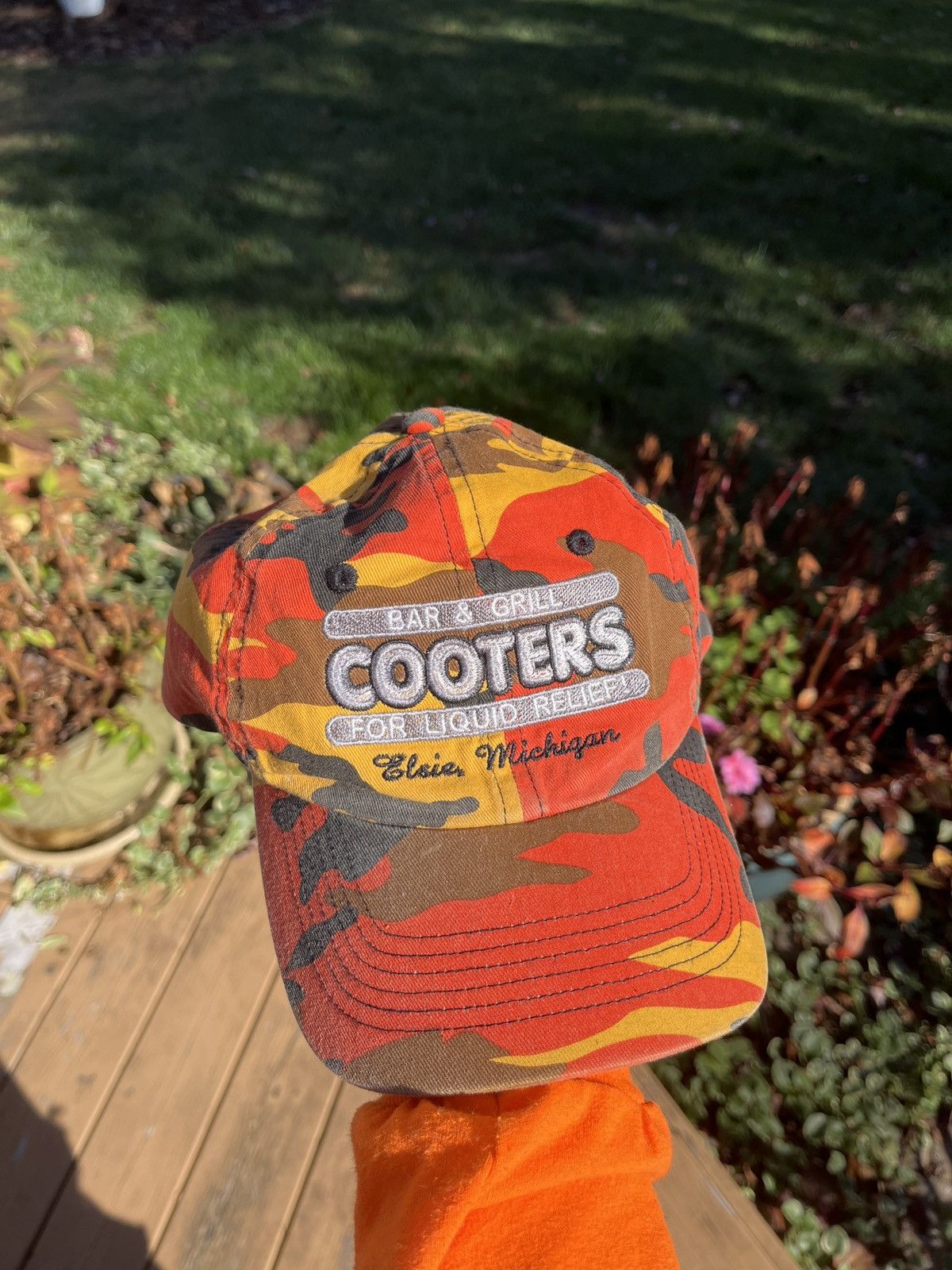 Other Y2K orange camo funny cooters hat Size ONE SIZE - 1 Thumbnail