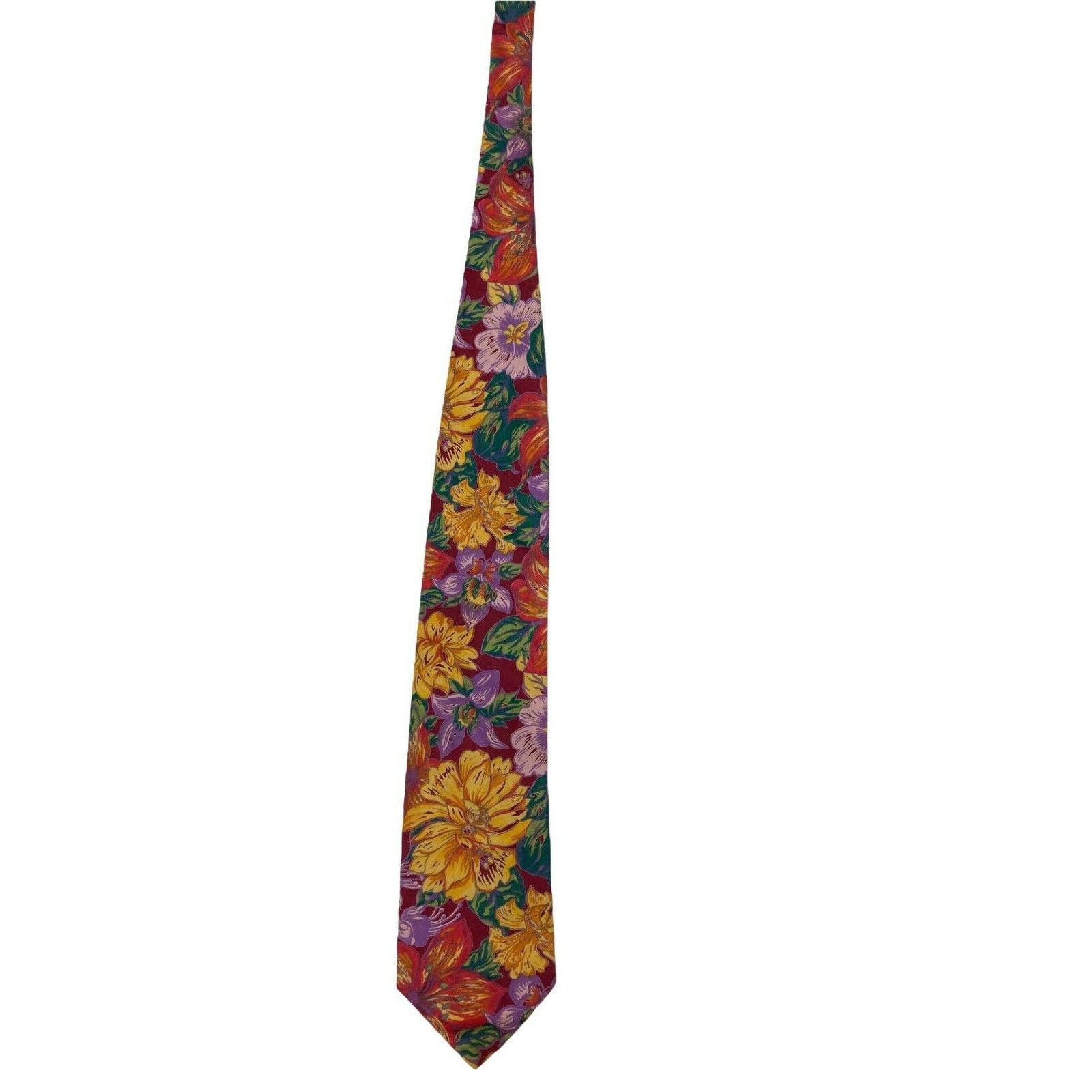 Vintage Tango By Max Raab Floral Flowers Vintage Novelty Necktie Size ONE SIZE - 5 Thumbnail