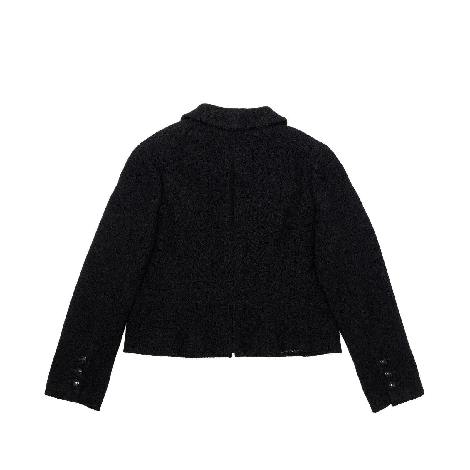 Chanel CHANEL Cropped Bouclé Camélia Double Breasted Wool Jacket Size L / US 10 / IT 46 - 9 Thumbnail