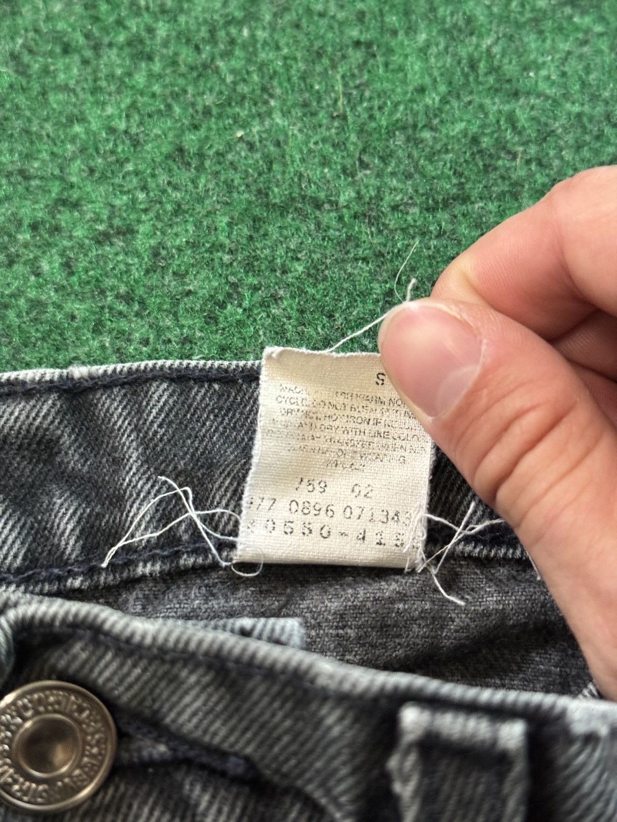 Levi's Vintage Clothing Vtg 90s Levi’s 517 Cutoff Black Jorts Grunge Denim Shorts Size US 29 - 5 Thumbnail