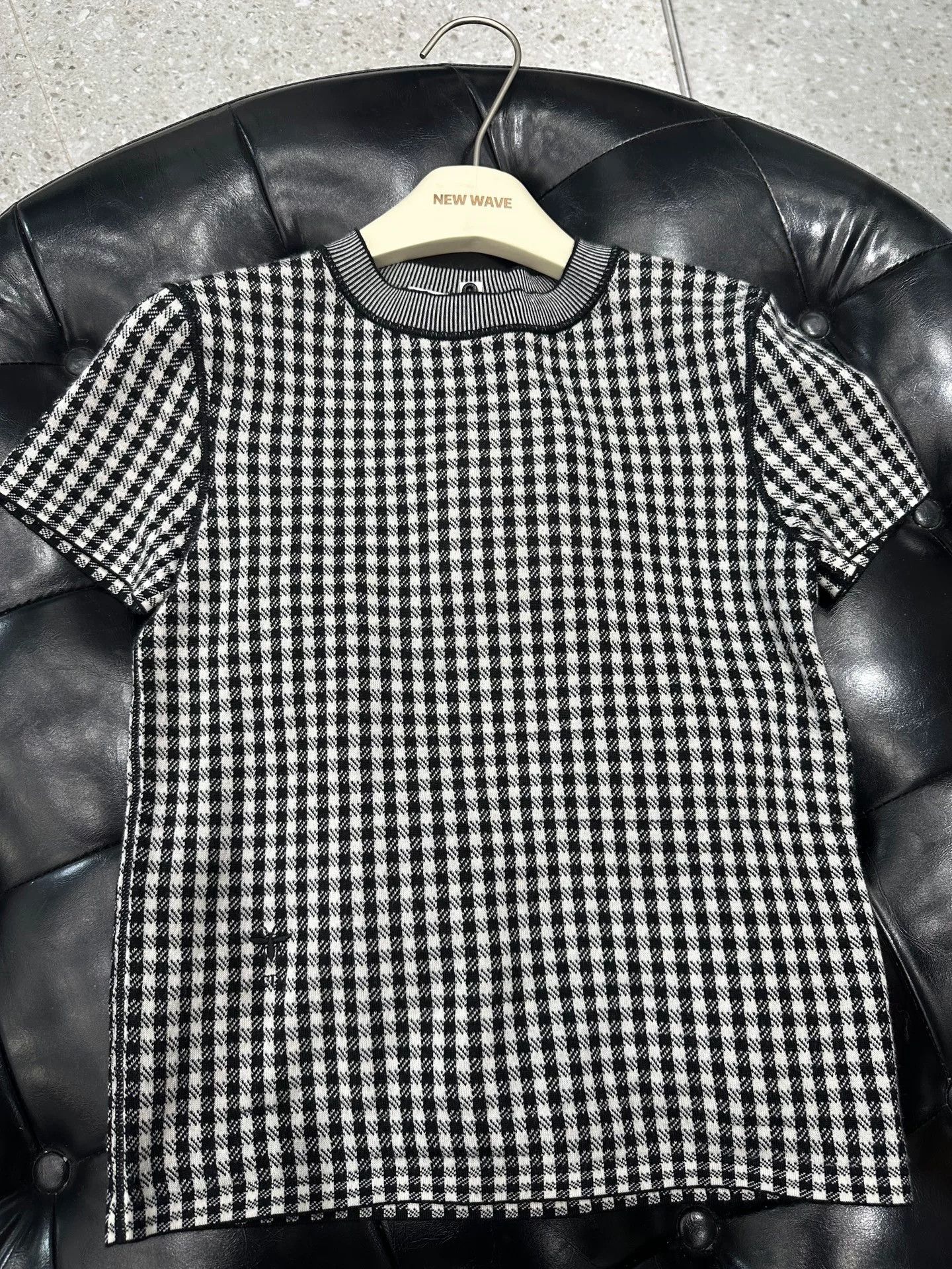 Dior dior houndstooth knit short sleeve top Size US S / EU 44-46 / 1 - 1 Thumbnail