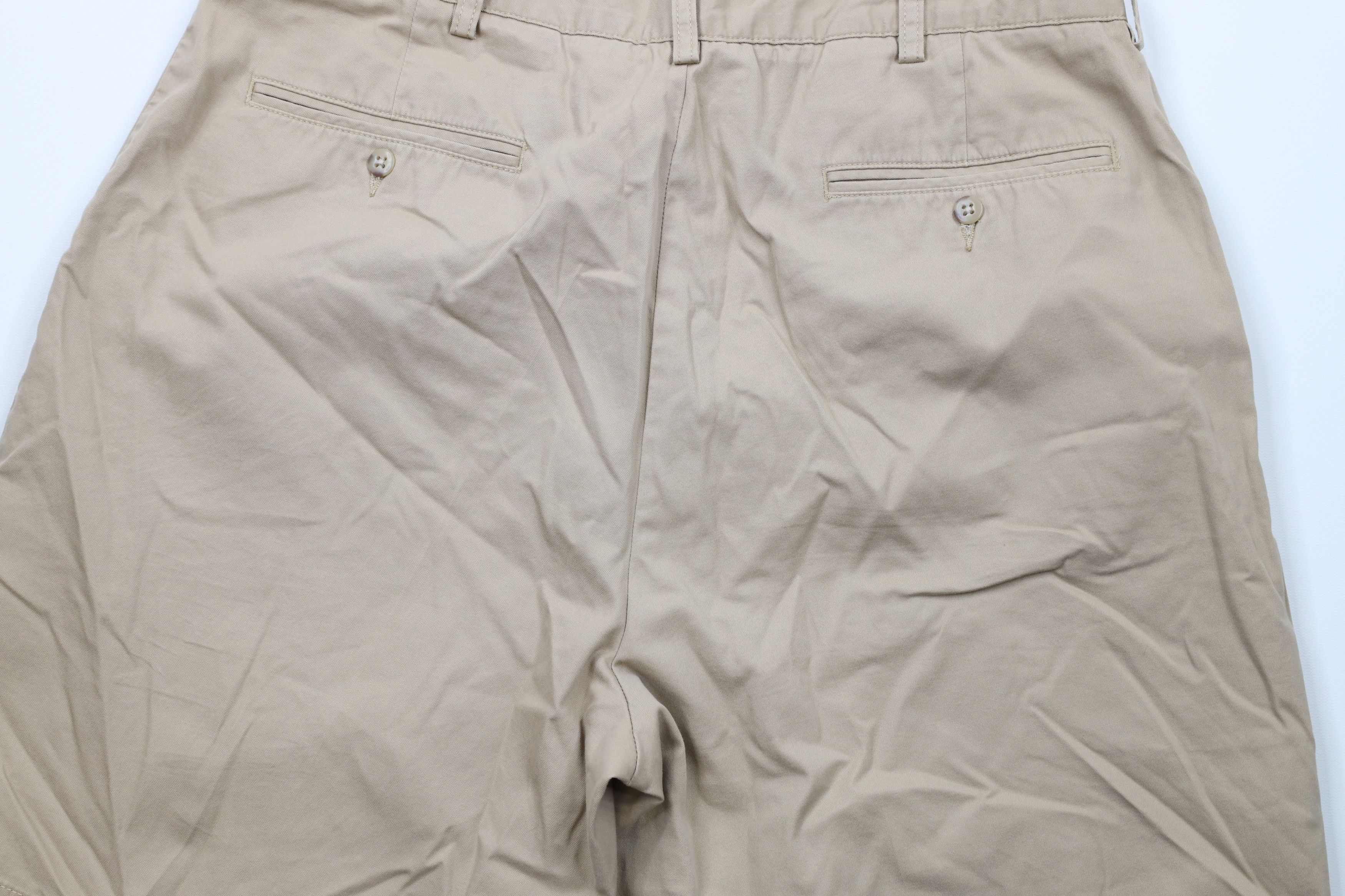 Ralph Lauren × Vintage Vintage 90s Ralph Lauren Front Above Knee Chino Shorts Beige Size US 36 / EU 52 - 9 Thumbnail