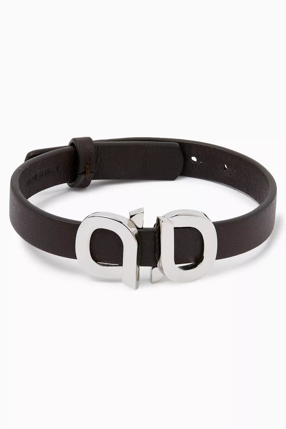 Salvatore Ferragamo o1y0426 Size : OS / Bracelet in Dark Brown/Silver Size ONE SIZE - 1 Thumbnail
