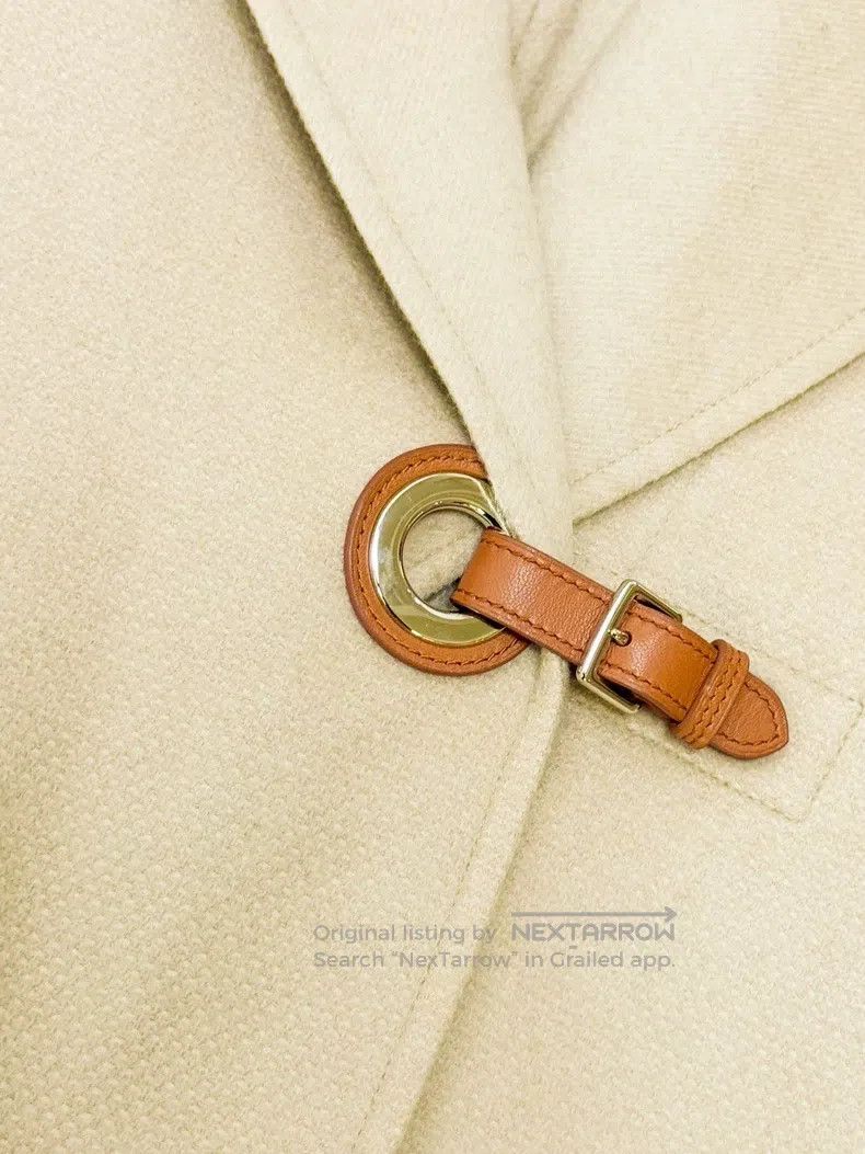Hermes Hermes Oatmeal Color Cashmere Coat Jacket Size XS / US 0-2 / IT 36-38 - 3 Thumbnail