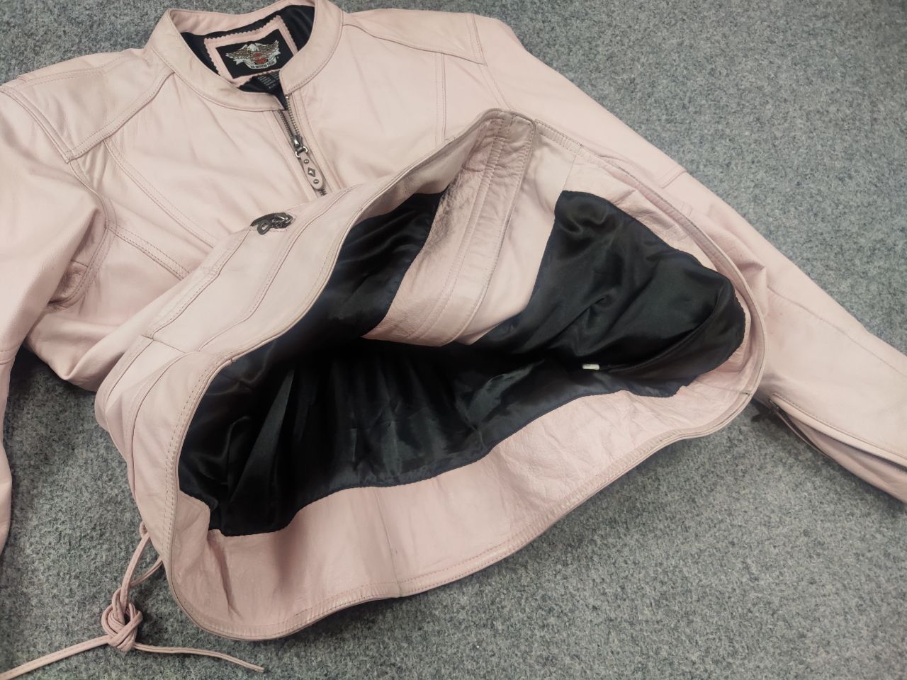 Harley Davidson Harley Davidson Leather Zip Jacket Pink Wings Vintage Y2K Size XXL / US 16-18 / IT 52-54 - 14 Thumbnail