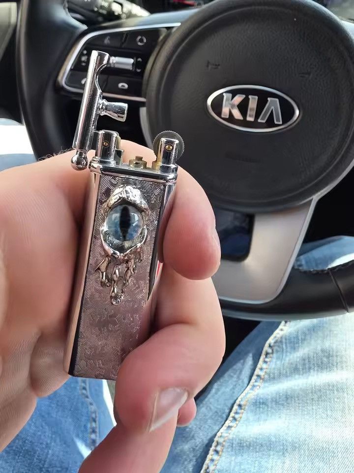 Other Punk Metal Silver Lighter Gothic Style Size ONE SIZE - 3 Thumbnail
