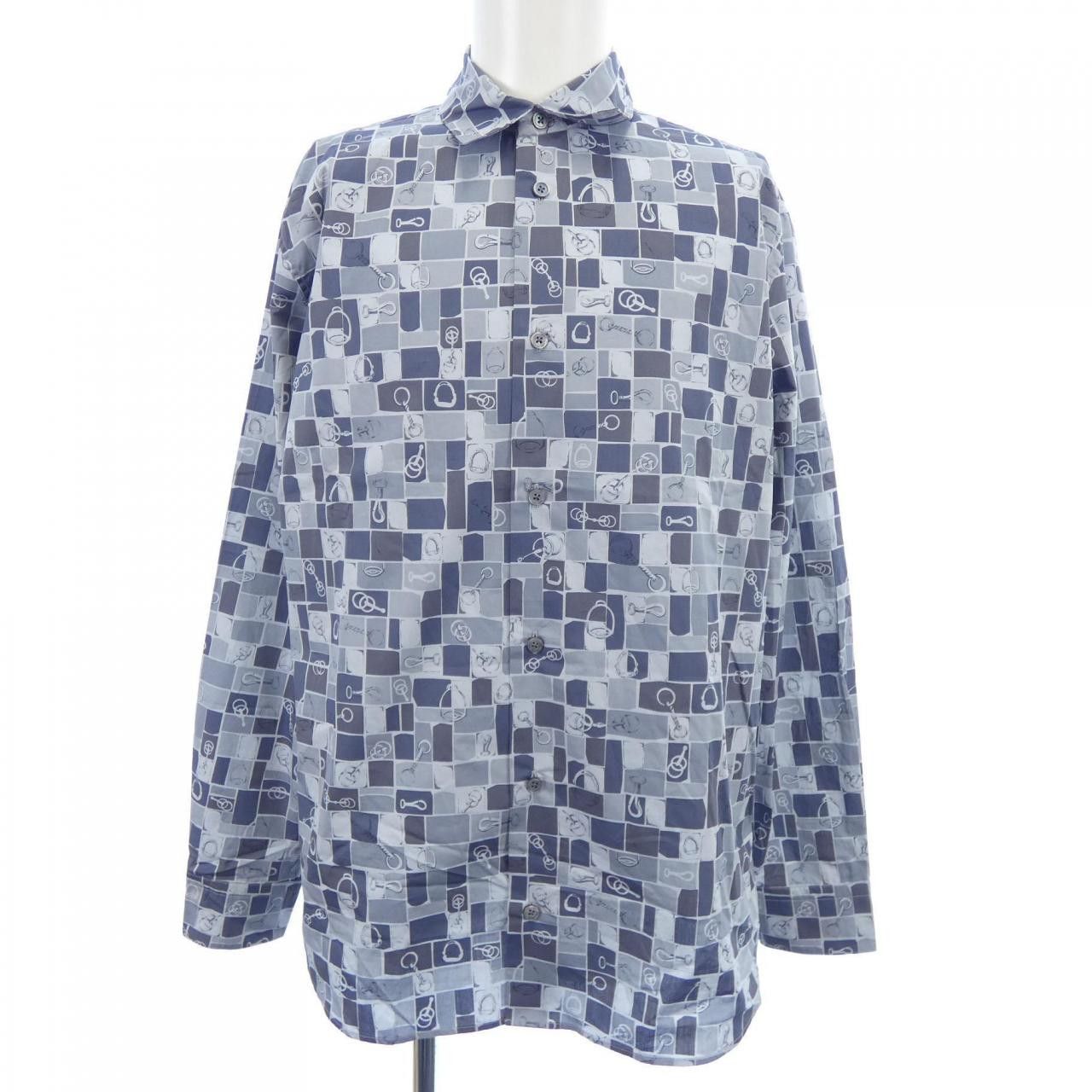Hermes Hermes Hermes Shirt38 Textile Dress Shirt DUTY FREE for USA Size ONE SIZE - 1 Thumbnail
