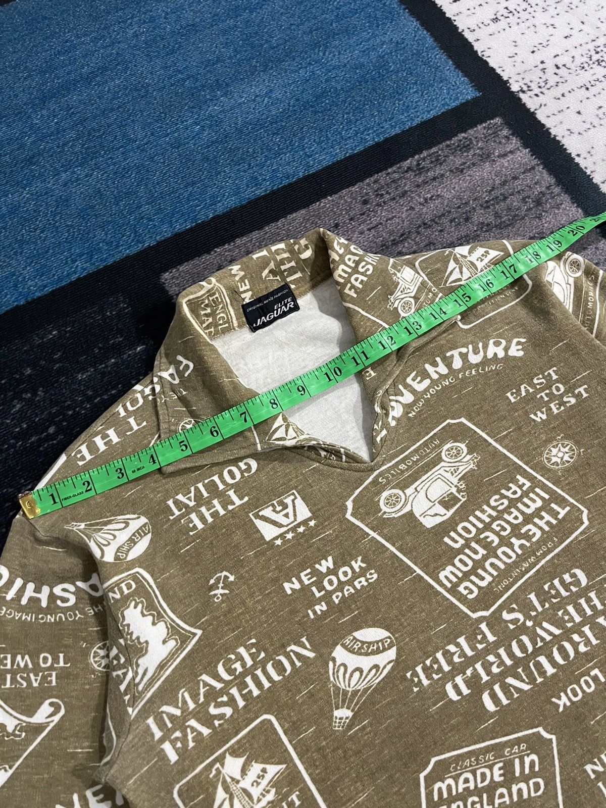 Japanese Brand × Vintage Vintage Elite Jaguar Full Print Collar Sweatshirt Size US M / EU 48-50 / 2 - 14 Thumbnail