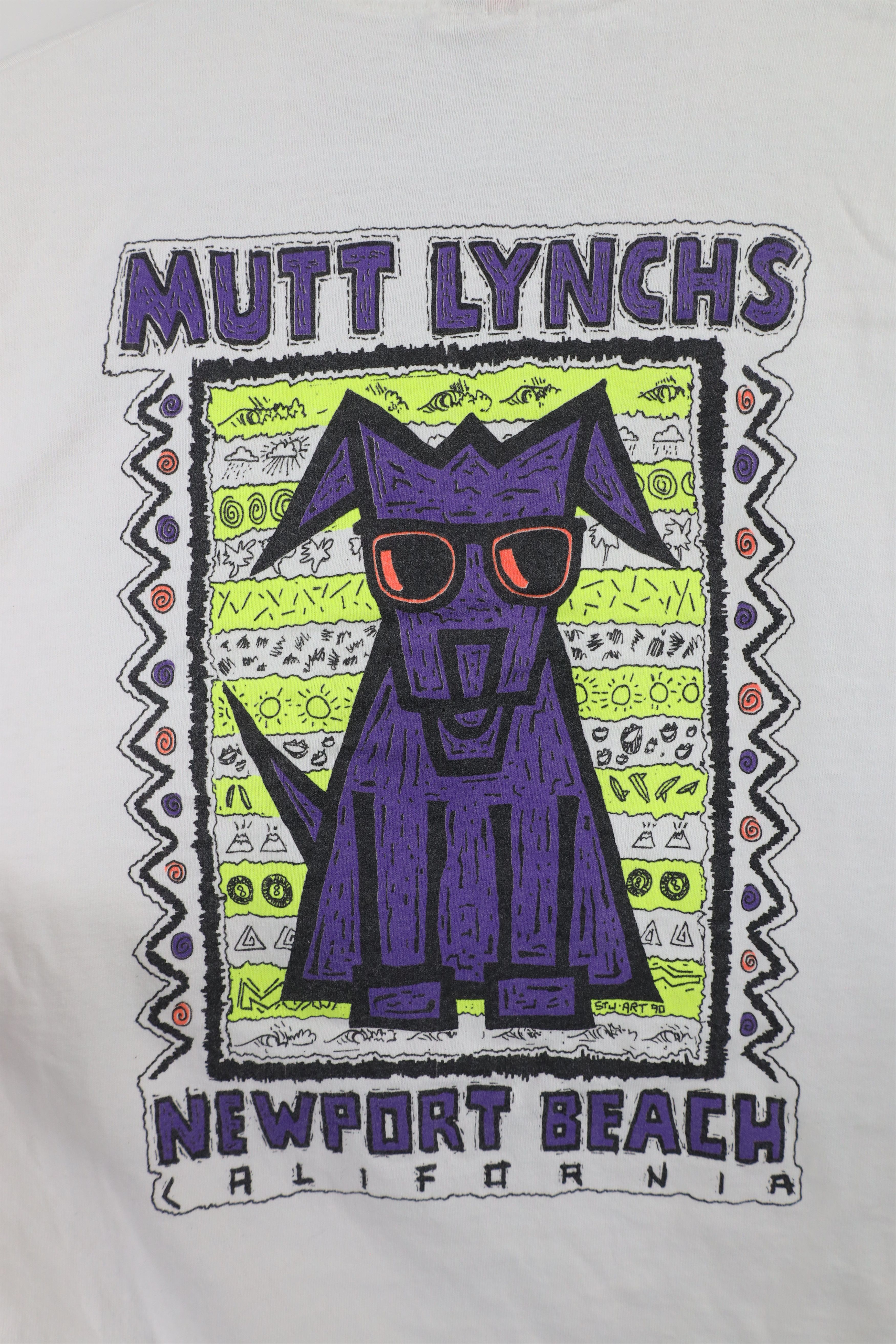 Vintage Vintage 90s Streetwear Lynchs Newport Beach Dog T-Shirt USA Size US L / EU 52-54 / 3 - 12 Thumbnail