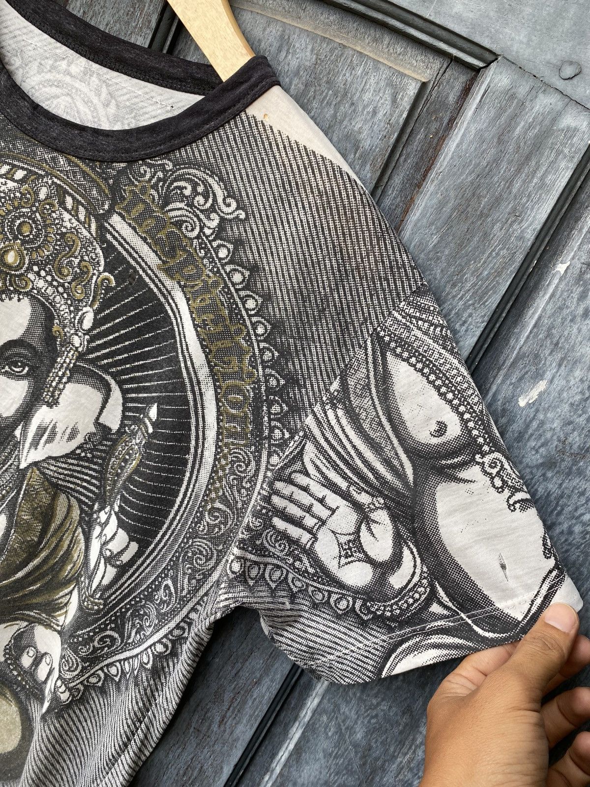 Vintage Weed Psychedelic Ganesha Graphic TShirt All Over Print Thai Size US M / EU 48-50 / 2 - 5 Thumbnail