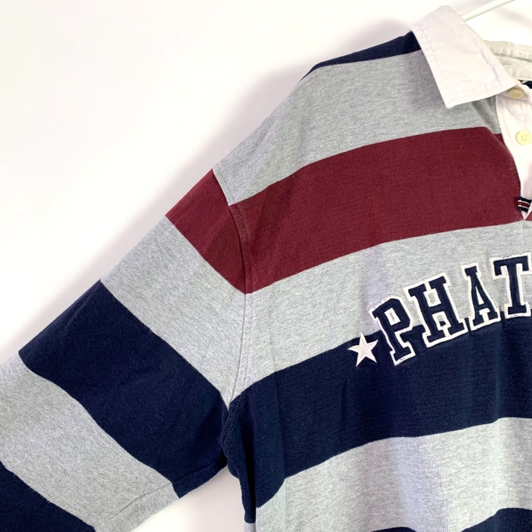Phat Farm VINTAGE Phat Farm Polo Shirt Adult 2X XXL Gray Blue Red Striped Y2K Men Size US XXL / EU 58 / 5 - 2 Thumbnail