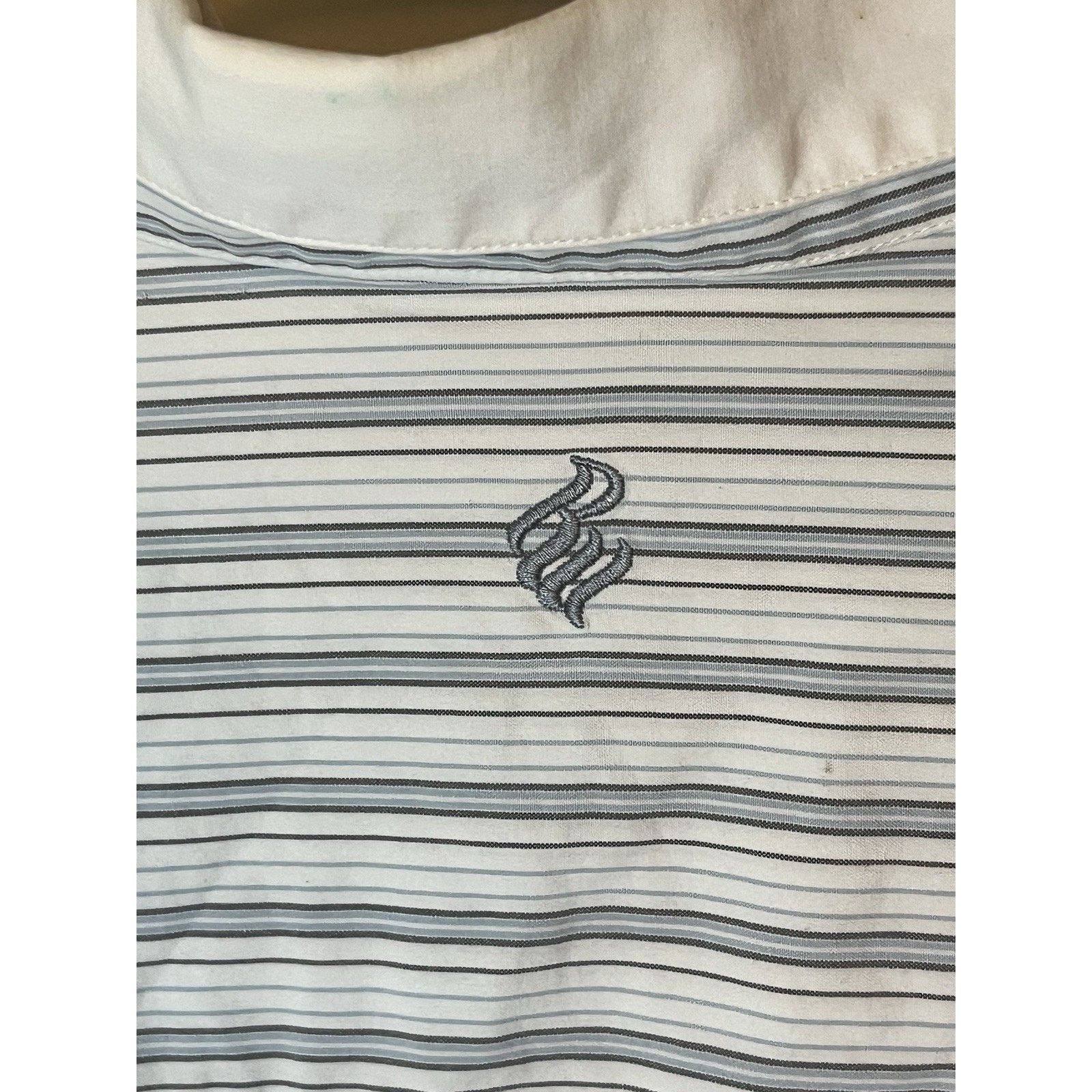 Rocawear Rocawear Mens Large White Blue Gray Button Down Shirt Size US L / EU 52-54 / 3 - 6 Thumbnail