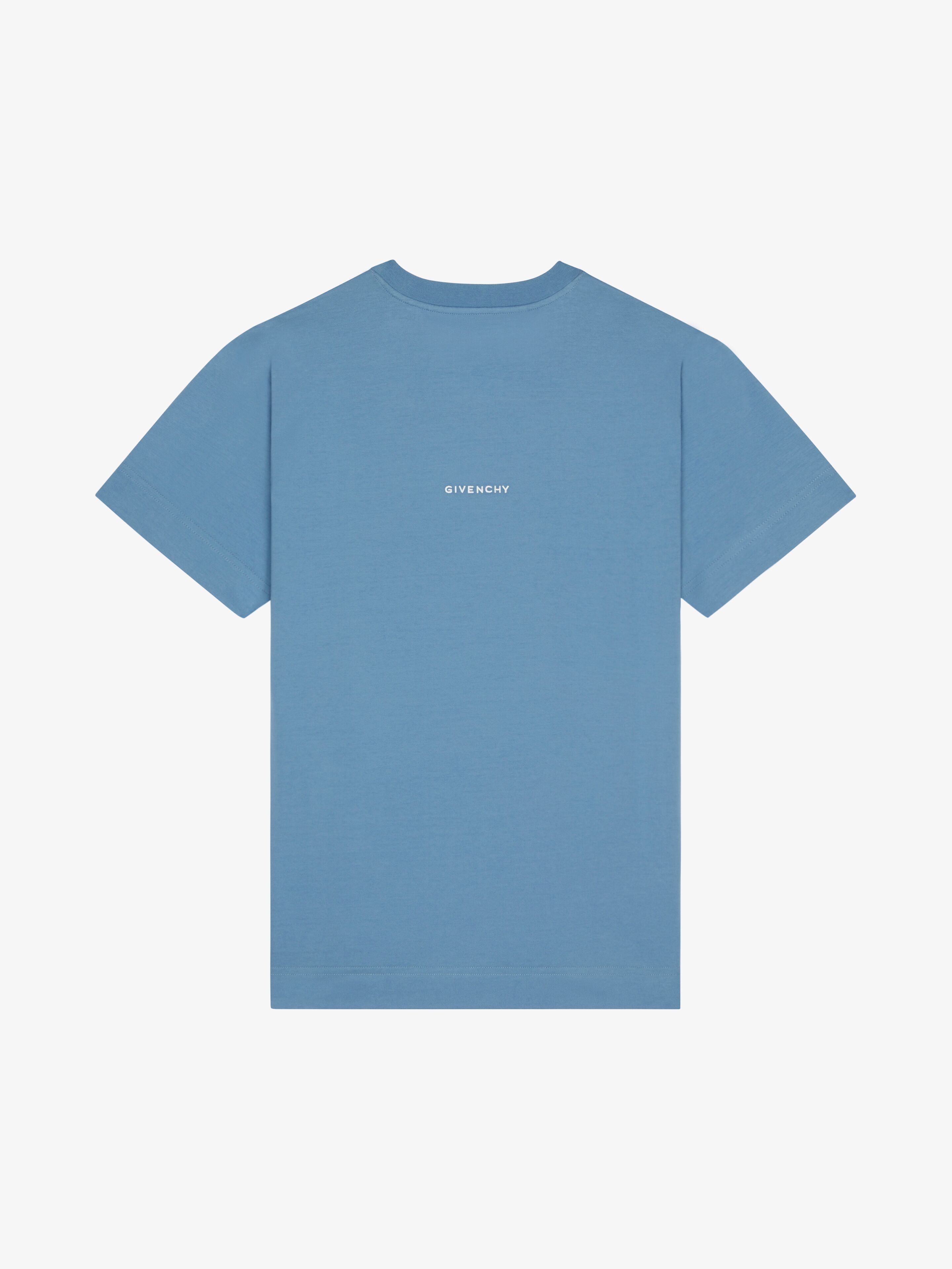 Givenchy o1srvl11e0925 Slim Fit T-Shirt in Blue Size US M / EU 48-50 / 2 - 2 Thumbnail