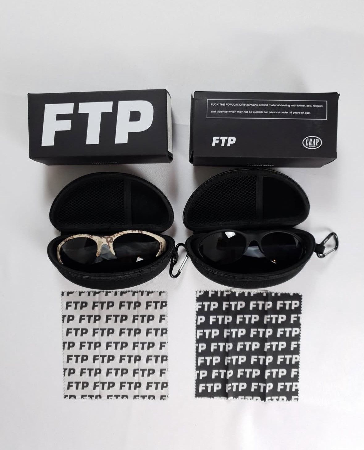 Fuck The Population Bundle of 2 FTP x Crap Eyewear FTP Sport Athletic Sunglasses Size ONE SIZE - 1 Thumbnail