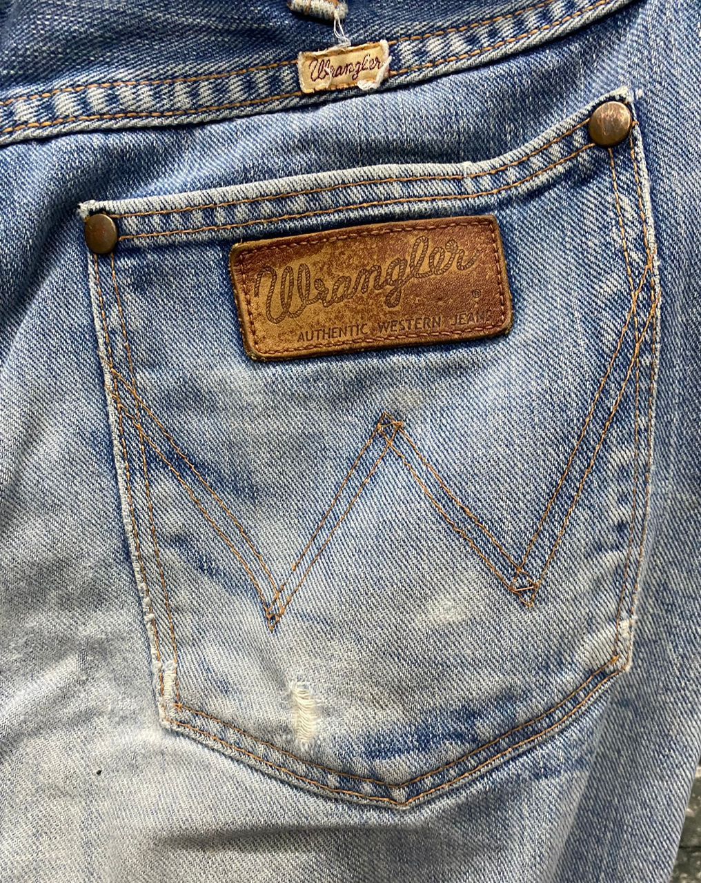 Wrangler 💥BEST OFFER💥VINTAGE 80S WRANGLER EXTRA DURABLE WORK DENIM Size US 30 / EU 46 - 12 Thumbnail