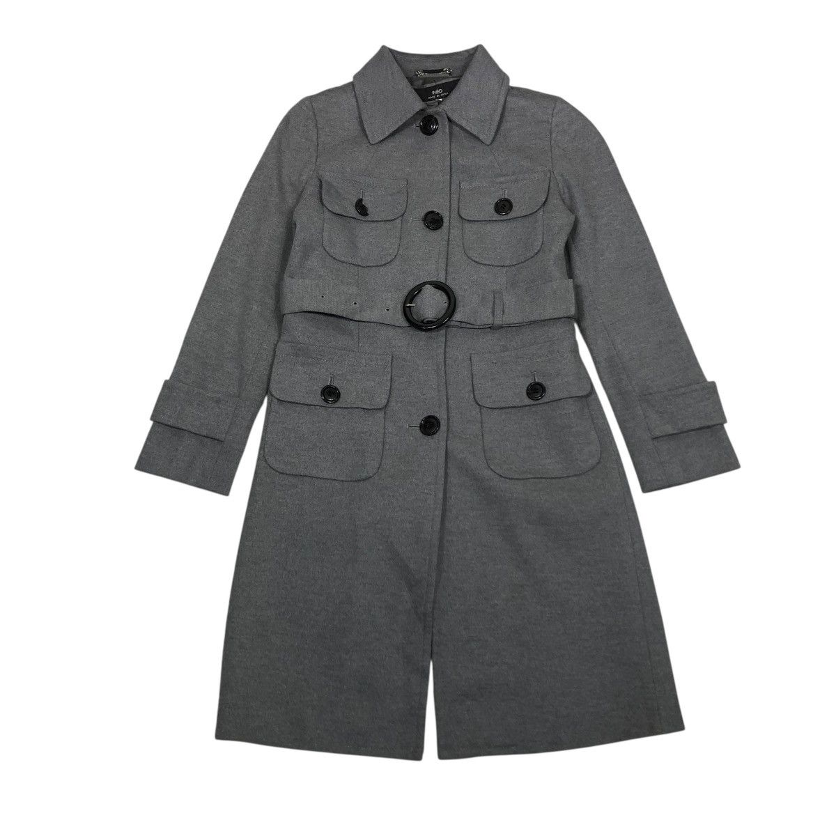 Yohji Yamamoto 🔥VINTAGE WOOL LONG JACKET BELTED INED MULTI POCKETS Size M / US 6-8 / IT 42-44 - 1 Thumbnail