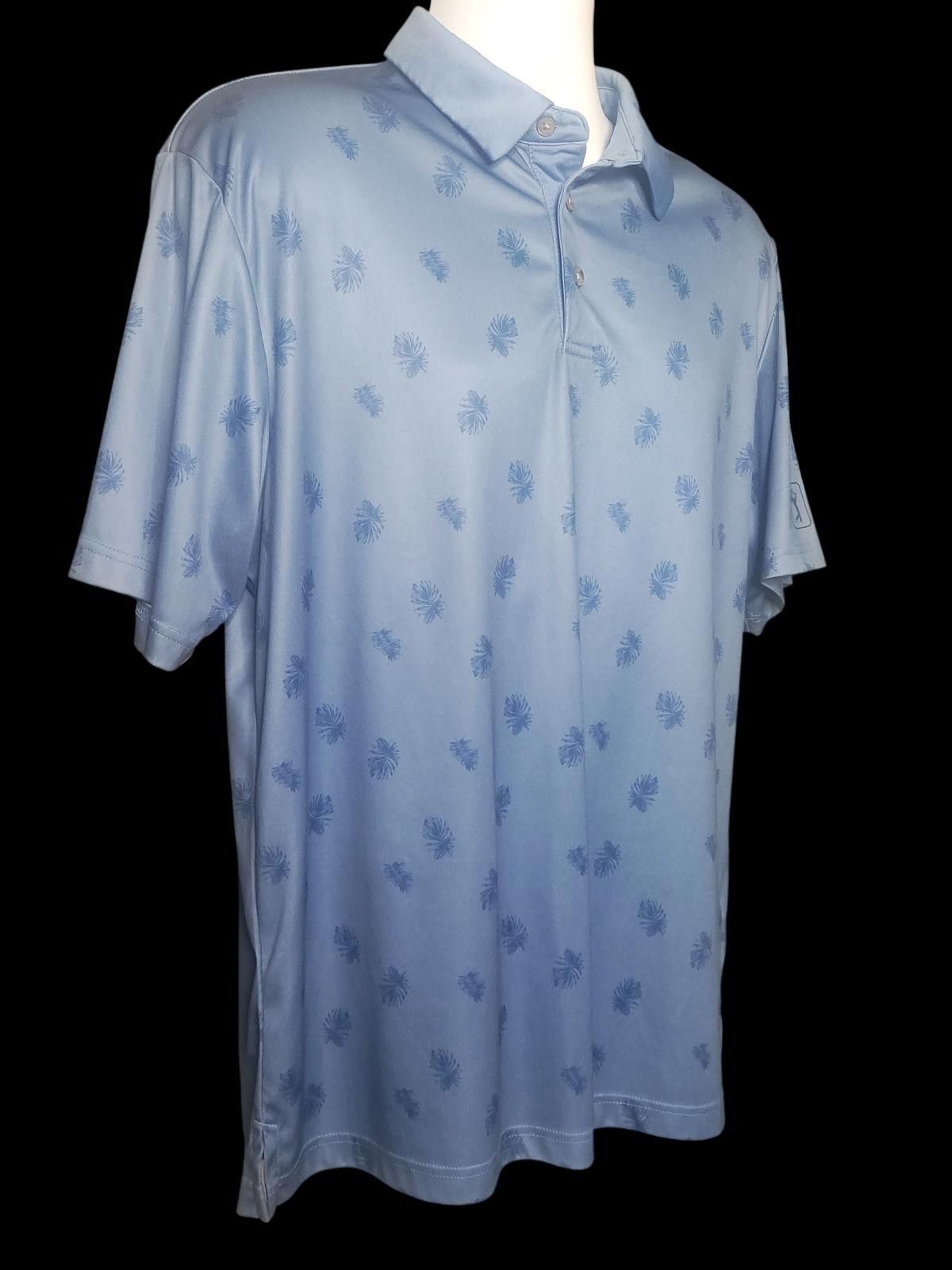 PGA Tour PGA Tour Men's Light Blue Short Sleeve Polo Shirt Size US L / EU 52-54 / 3 - 4 Thumbnail
