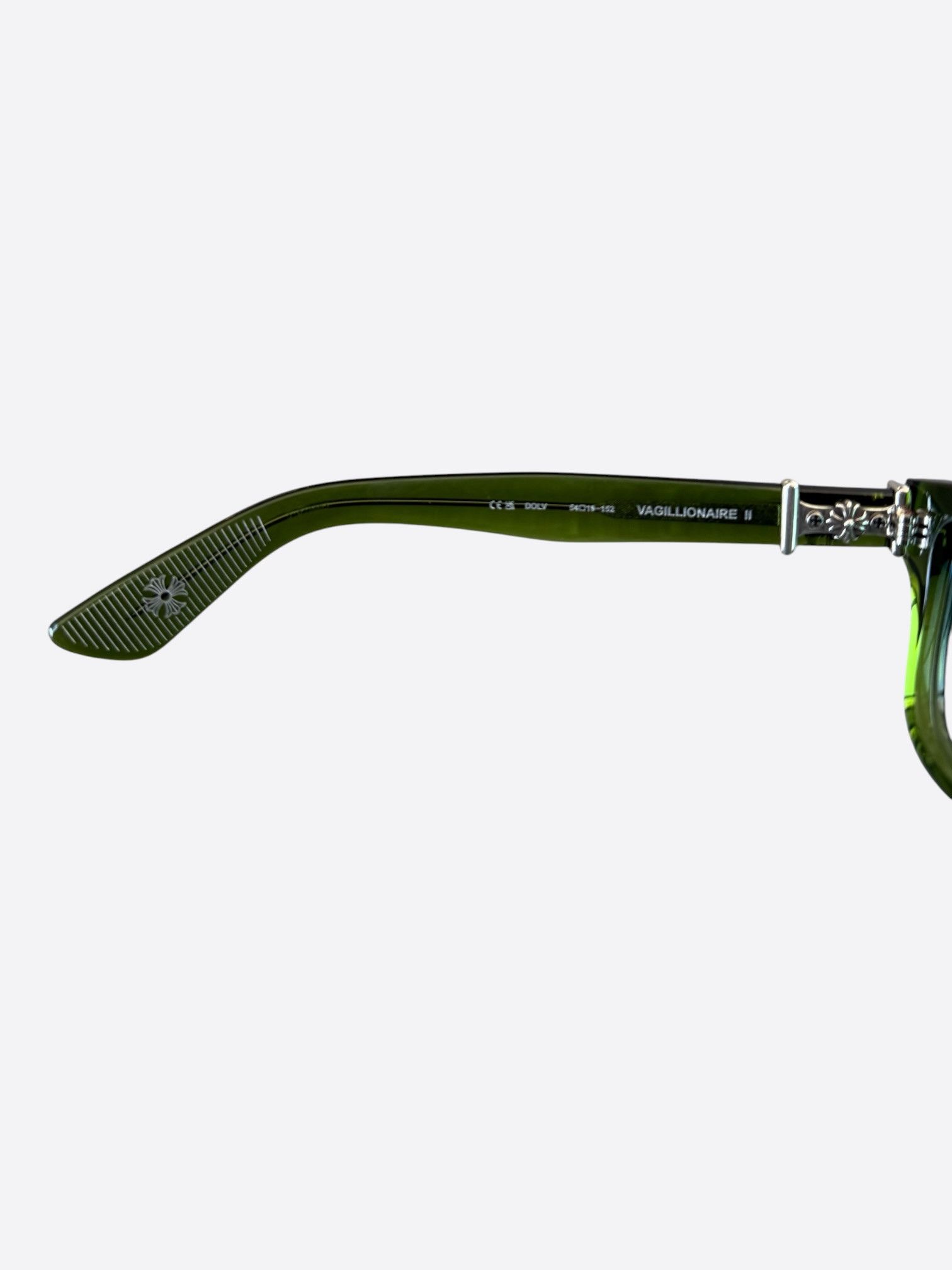 Chrome Hearts Chrome Hearts Green & Silver Vagillionaire 2 Tinted Glasses Size ONE SIZE - 4 Thumbnail