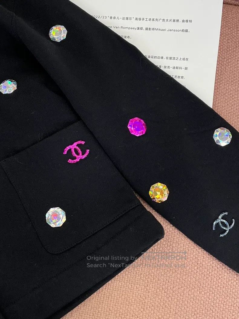 Chanel Chanel 21K black colourful gem double c knitted cardigan j Size S / US 4 / IT 40 - 3 Thumbnail