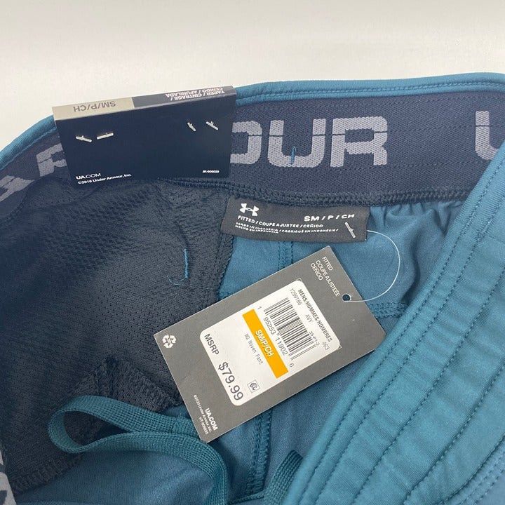 NWT Teal Under Armour Tapered Joggers Size S
