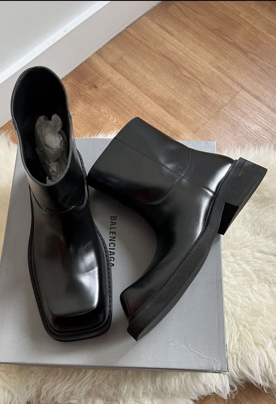 Balenciaga Balenciaga black leather boots Size US 9 / EU 42 - 1 Thumbnail