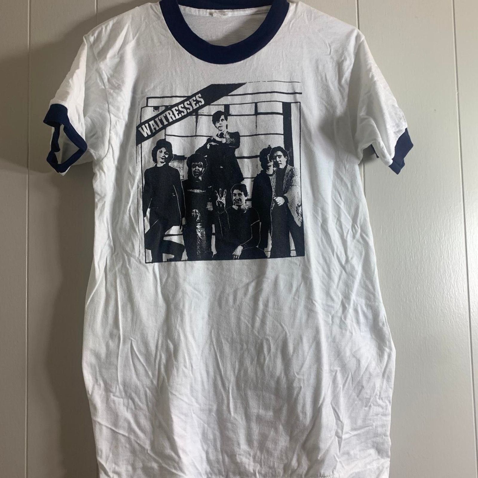 Vintage vintage 80s THE WAITRESSES single stitch ringer tee shirt XL Size US XL / EU 56 / 4 - 2 Thumbnail