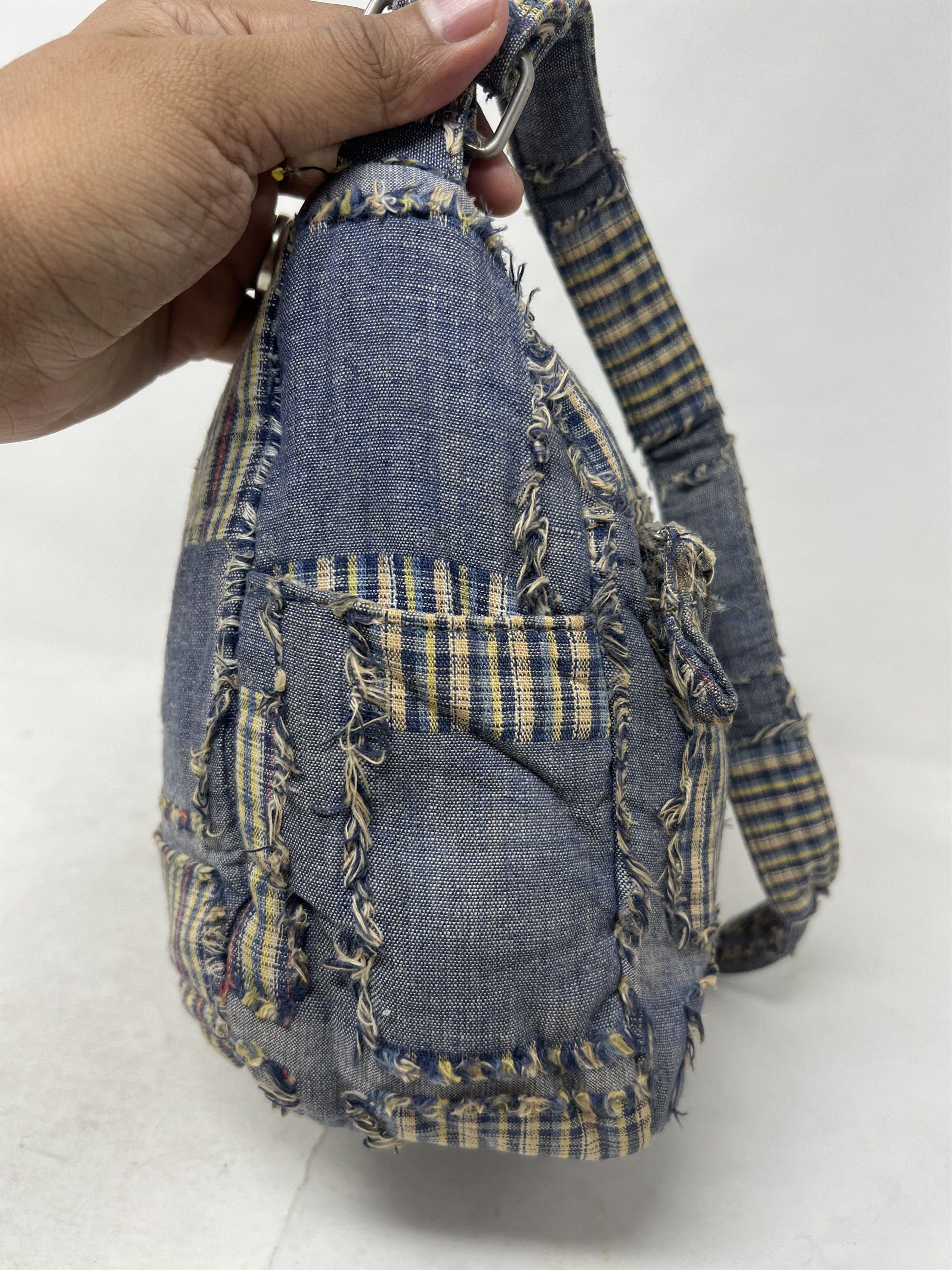Japanese Brand Quilted Patchwork Boro Sashiko Shoulder Strap Bag Size ONE SIZE - 6 Thumbnail