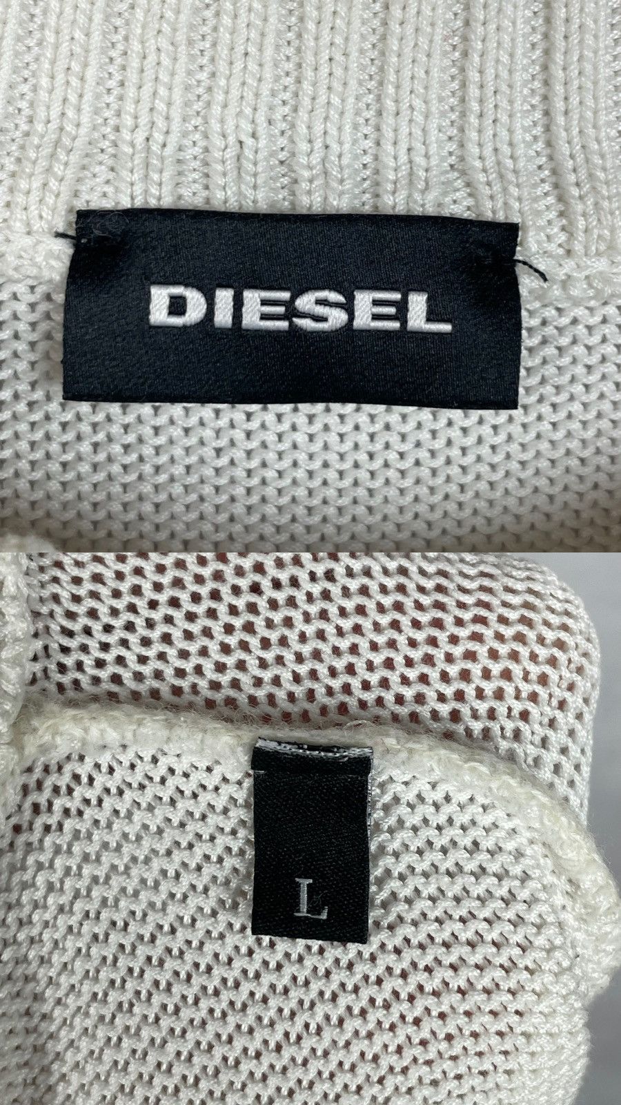 Diesel Big D Logo Cotton Knit Sweater Jumper