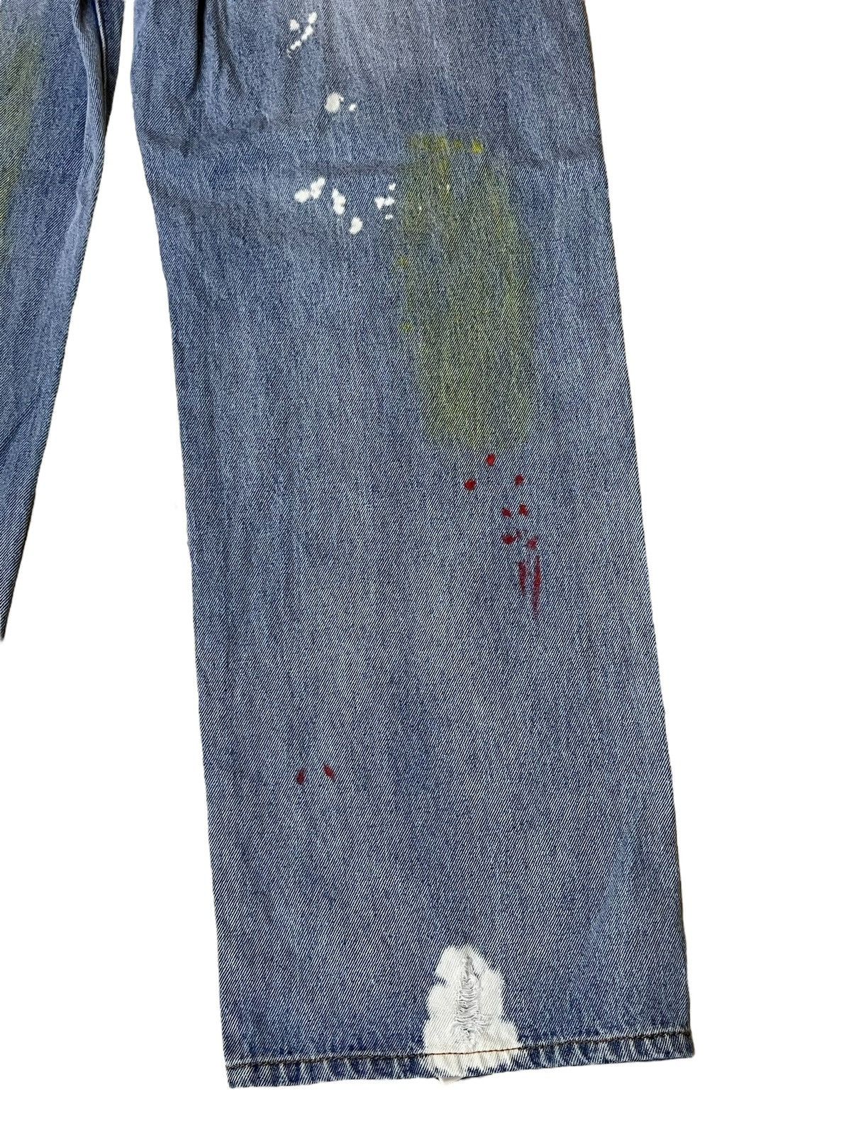 Japanese Brand BAGGY🔥🔥GALLIS ADDICTION COLOURFULL PAINT WIDE JEANS Size US 33 - 9 Thumbnail