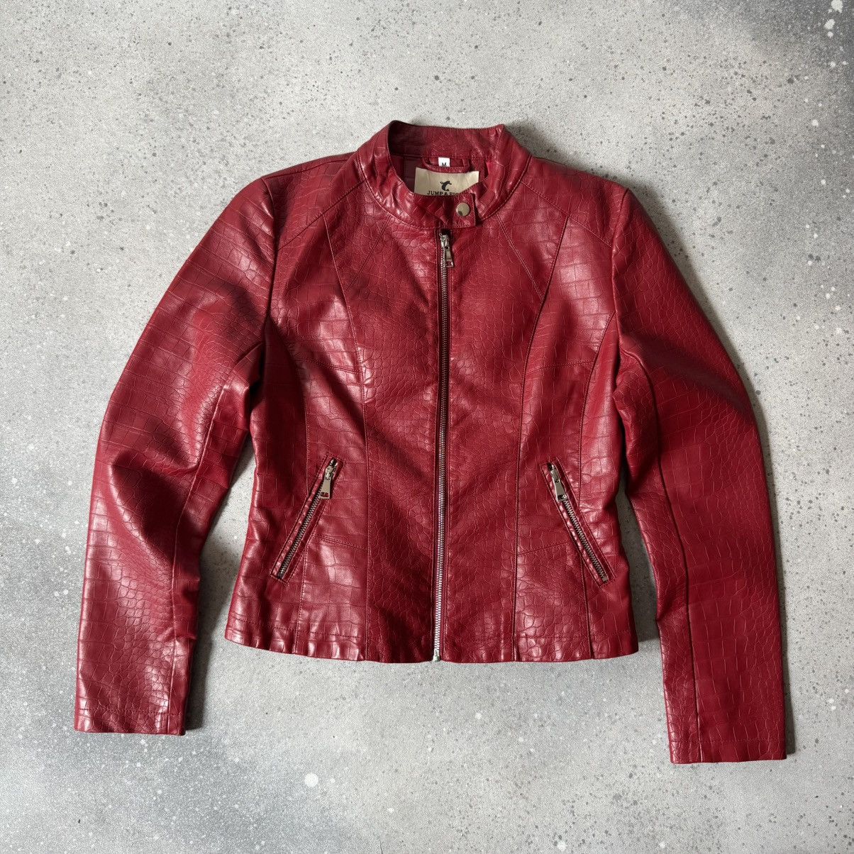 Hysteric Glamour Amazing Vintage Y2K Red Snake Skin PVC Leather Jacket Size M / US 6-8 / IT 42-44 - 3 Thumbnail