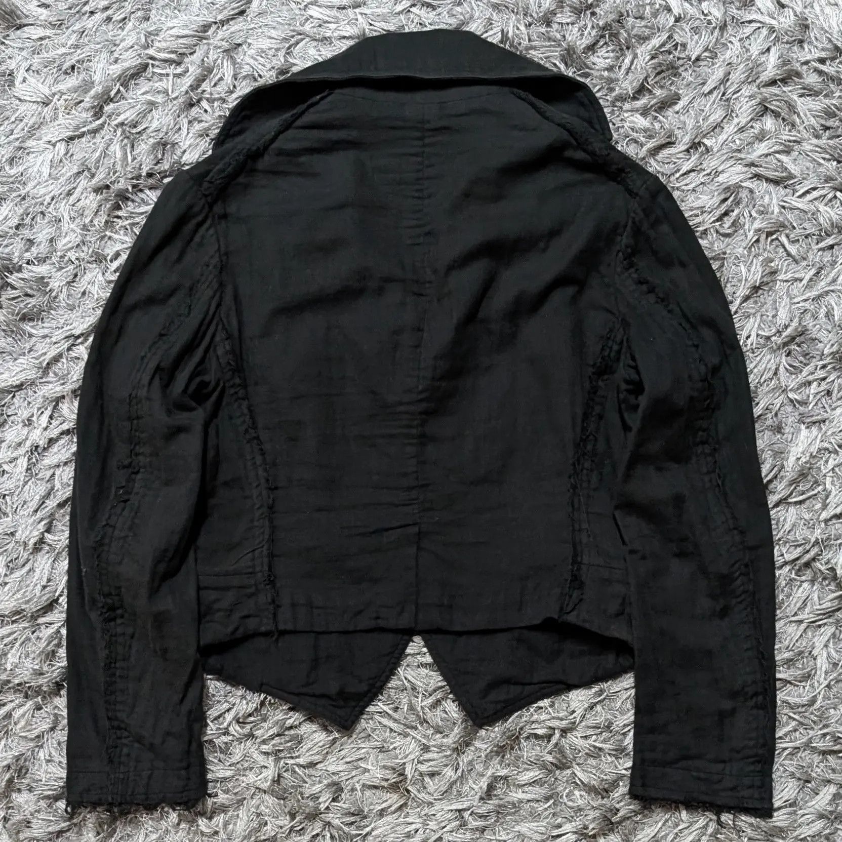 Y's × Yohji Yamamoto A/W 2012 Yohji Yamamoto Distressed Femme Cropped Rip Jacket Size S / US 4 / IT 40 - 2 Thumbnail