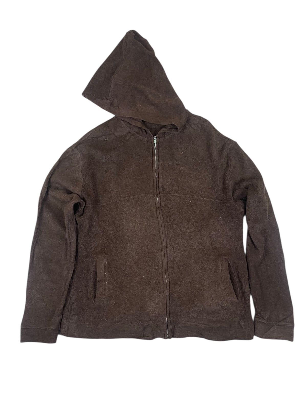 Guess Vintage Guess Brown Zip Up Fleece Sweater Size US M / EU 48-50 / 2 - 1 Thumbnail