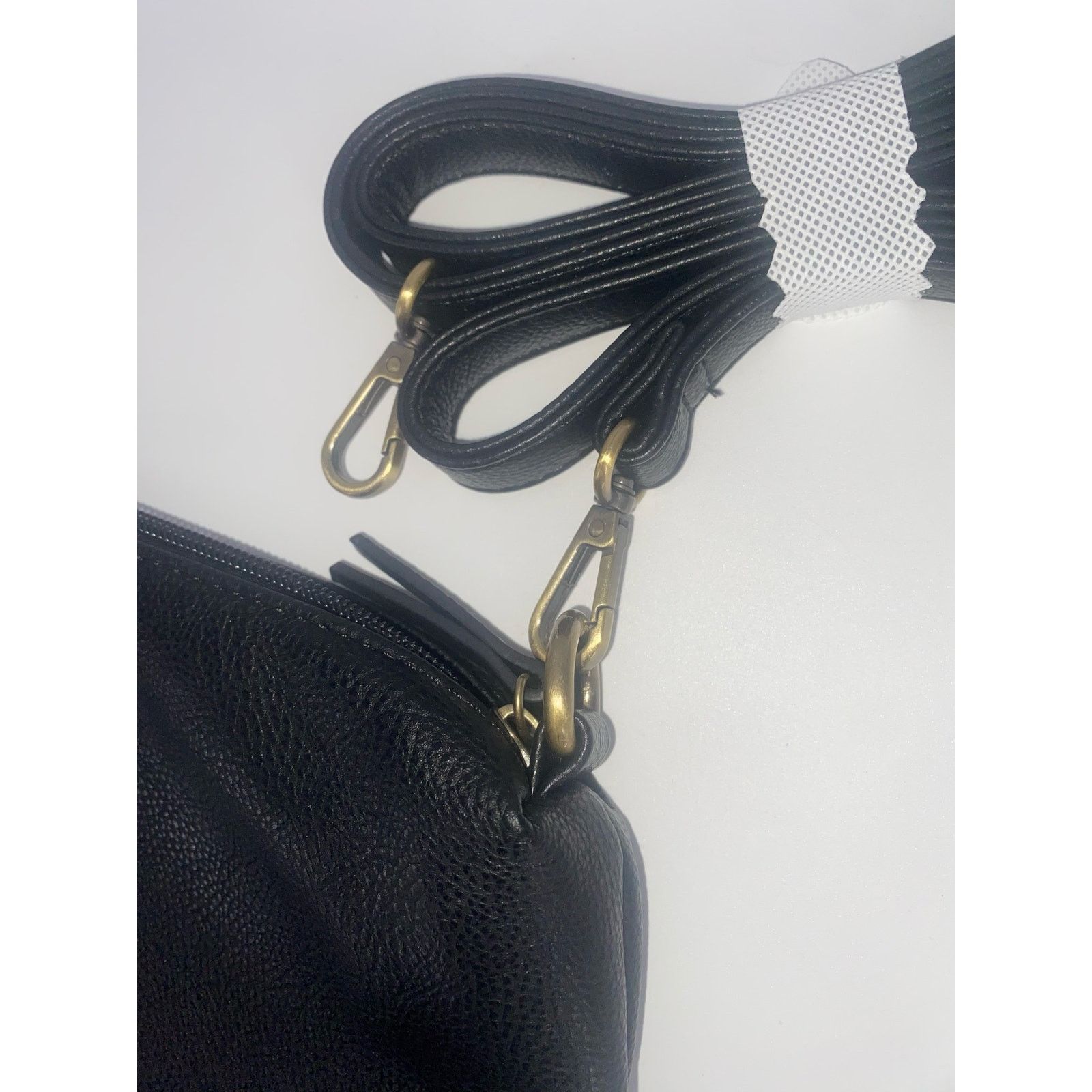 Joya JOY Black Pebbled Leather Adjustable Crossbody Size ONE SIZE - 10 Thumbnail