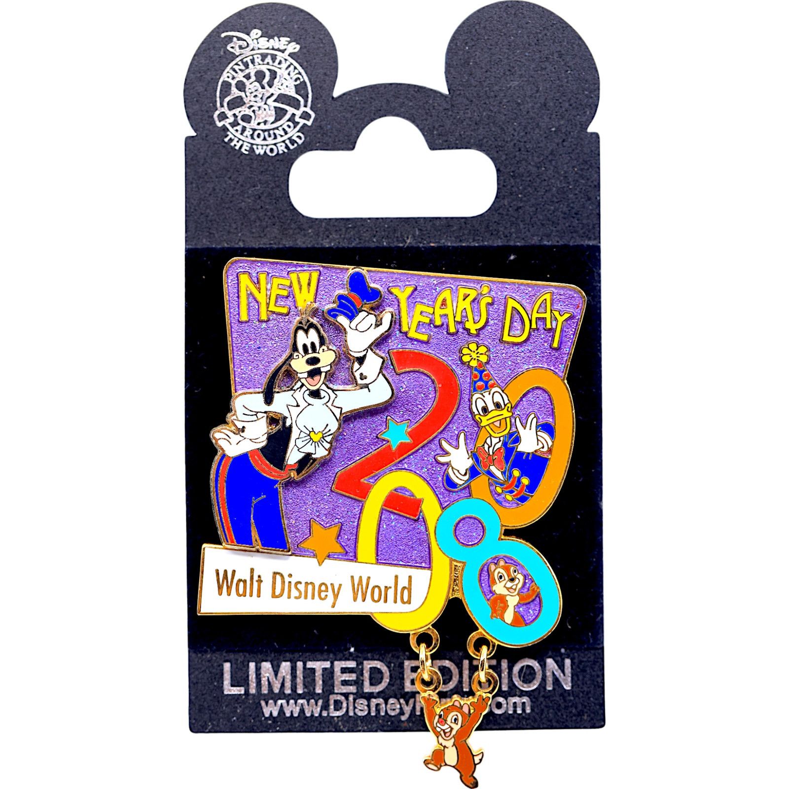 Disney Disney New Years Day 2008 Goofy, Donald, Chip & Dale Pin Size ONE SIZE - 1 Thumbnail